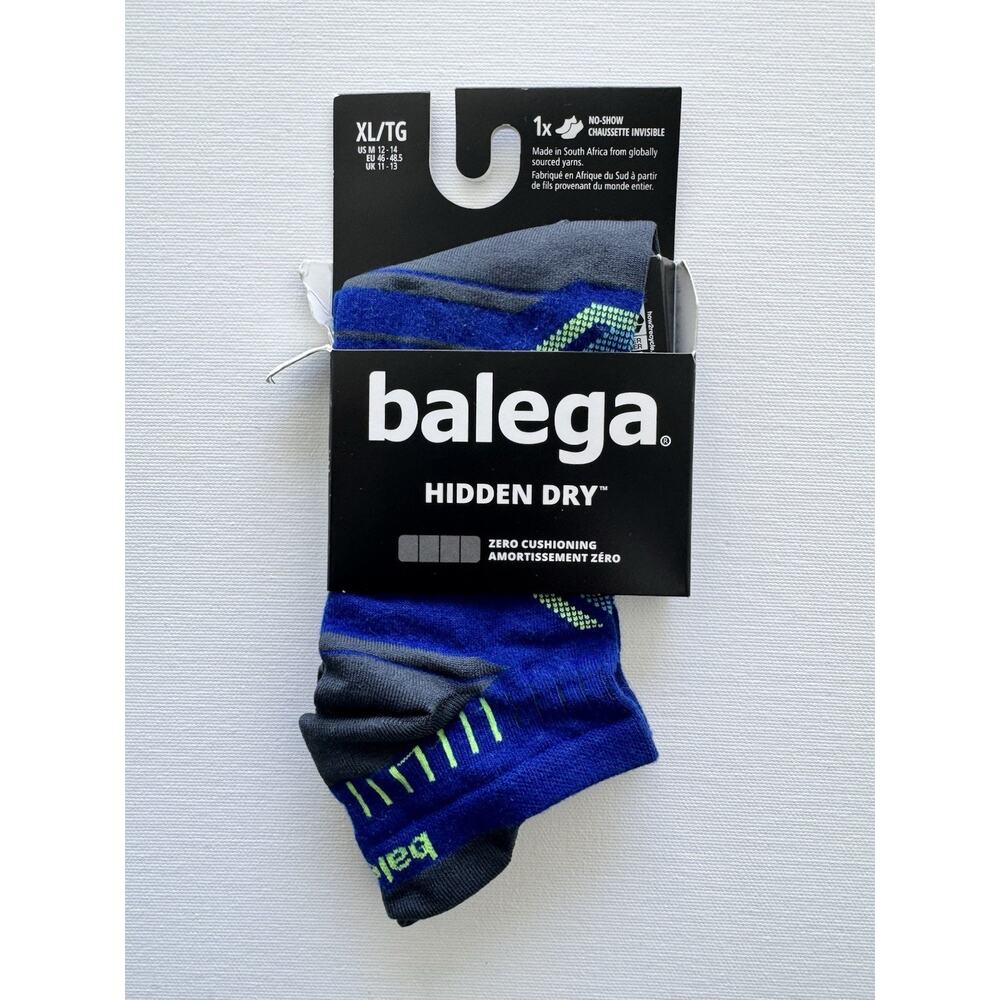 Balega Hidden Dry No Show Running Socks XL Cobalt Blue New